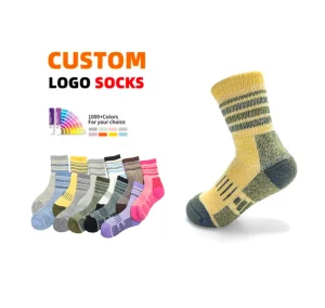 Children’s Winter Floor Socks Thickened and Warm Terry Wool Socks for Toddlers Colorful Design