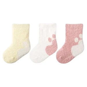 Children’s Winter Plush Socks Thickened Cute Pattern Soft Baby Socks Indoor Walking Socks