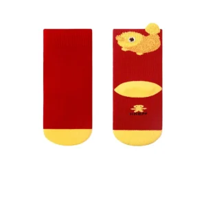 Children’s Winter Red Socks for Baby Boys Girls Thick Mid tube Spandex Cotton Sweat Absorbent