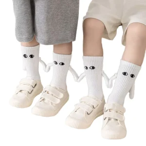 Christmas Crew Socks for Kids Breathable Anti Slip Thin Socks Cute Cartoon Hand in Hand Parents Perfect Winter Gift for Children