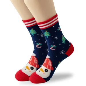 Christmas Style Funny Gift Children’s Cotton Cartoon Socks Breathable Sweat-Absorbent Custom Logo
