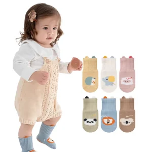 Class a Cotton Children’s Autumn Knitted Floor Socks in Tube Cartoon Small Ears Non slip Boneless Baby Toddler Socks