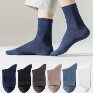 Classic Men’s 95% Cotton Mesh Thin Socks Summer Breathable Crew Socks Fashionable Cotton Socks for Men