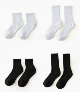Classic Men’s Crew Socks Customized Logo Knitted Nylon Casual Socks Anti Slip Disposable for Spring Season Print Pattern