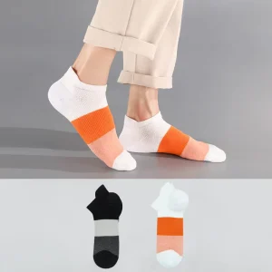 Color Block Sports Nylon Socks Breathable Sweat-Absorbing Short Ankle Socks