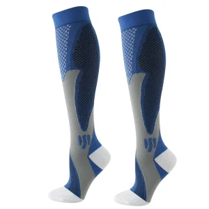 Colorful 20-30 MMHG Compression Outdoor Sporty Socks Foot Sleeve Running Medical Compression Socks
