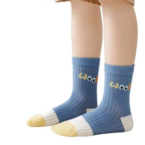 Colorful Cartoon Print Kids Socks Soft Cotton Non slip Grip Toddler Socks for Boys and Girls