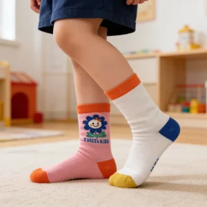 Colorful Cute Cartoon Pattern Knitted Cotton Breathable Casual Crew Kids Socks for Young Children