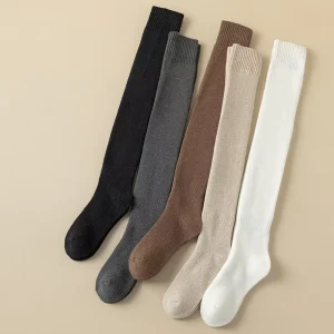 Colorful High Quality Custom Comfortable Warm Thick Outdoor Thermal Winter Women Merino Wool Over Knee Socks