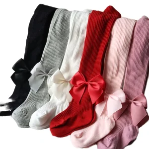Colorful Ribbed Cotton Knit Leggings for Baby Girls 0-6T Infants Toddlers Spanish Style Dress Stockings Pantyhose Tights Casual
