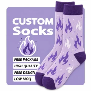 Combed Cotton Breathable Soft Private Label Custom Socks for Brands for Company Merchandise