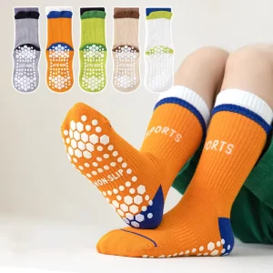 Combed Cotton Cartoon Cute Crew Indoor Baby Toddler Socks Non Slip Grip Boy Girls Kids Socks