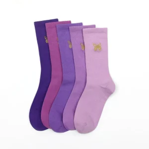 Combed Cotton Women’s Crew Socks Breathable Kawaii Cartoon Embroidered Socks Fashion Casual Mid calf Socks for Lady