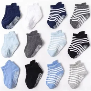 Comfort Cotton Anti Slip Non Skid New Born Baby Socks Organic Cotton Infant Toddler Newborn Baby Socks With Grip Unisex Socks
