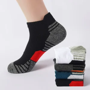 Comfortable Ankle Socks Cushioned Running Socks Moisture Wicking Outdoor Socks For Men