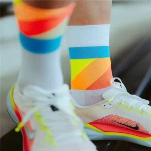Comfortable Breathable Sweat Absorbing Quick Dry Fashion Custom Logo Sports Cycling Compression Running Ankle Toe Socks Men