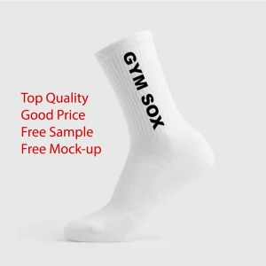 Comfortable Cotton Custom Logo Design Gym Socks Men Women Crew Sports Socks