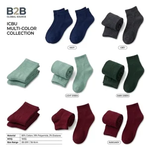 Comfortable Solid Color Wool Low Cut Socks Thick Warm Mid Ankle Casual Winter Socks High Elastic Ribbed Cuff