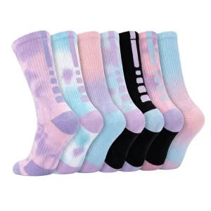 Comfortable Tie dye Cotton Colorful Socks Men’s And Women’s Sports Crew Socks Fashion Personalized Custom Socks Unisex