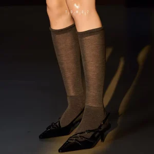 Comfortable Women’s Knitted Dress Socks Soft and Breathable Personalized Fashion for Daily Wear Popular Gift for Girls
