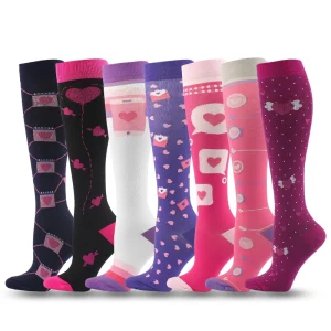 Compports Graduated Circulation Support Knee High Stockings Custom Cycling Socks Compression Socks 20 30mmHg