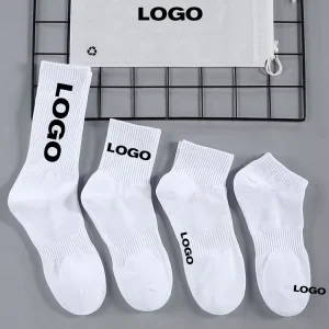 Compression Ankle Grip Crew Socks for Men Unisex Sport Cotton Custom Logo
