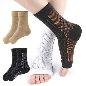 Compression Ankle Socks Open Toe Heel Support Arch Support Breathable Sports Running Basketball Gym Fitness Foot Sleeve