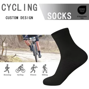Compression Athletic Crew Socks Breathable Knitted Antibacterial for Running & Cycling Men Women Spring Youth Bottom