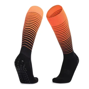 Compression Knitted Knee High Soccer Football Socks for Men Women Funny Grip Anti-Slip Body Cuff Winter Stockings Bottom