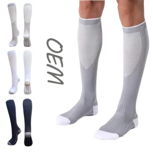 Compression Patterned Sports Stockings for Running Hiking and Cycling