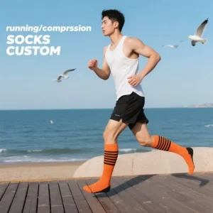 Compression Running Socks Cotton Custom Crew Socks Spring Breathable Eco-Friendly Thick Sweat-Absorbent Quick Dry