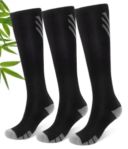 Compression Socks Bamboo Nursing Viscose Women Work Travel Long Flight Lightweight Bamboo Compression Socks
