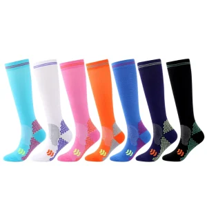Compression Socks Calf Elastic Sports Cycling Running Yoga Socks Men’s Long Compression Stockings in Stock