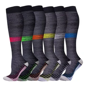 Compression Socks Set Sports Knee High Socks European American Style Yoga Socks Breathable Elastic Calf Athletic Stockings