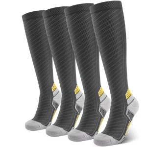 Compression Socks for Men Women 20-30 MmHg Graduated Compression Knee High Sporty Anti-Bacterial Sweat Resistant for Running