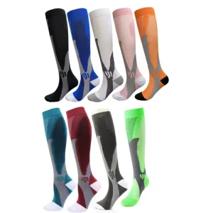 Compression Stockings 20-30 Mmhg Cotton Compression Socks Running Athletes Socks Unisex Sports Socks