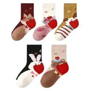 Comston Anti Bacterial Breathable Anti Slip Cute Disposable Eco Friendly Hand Drawn No Show Summer Baby Children’s Socks