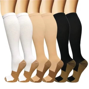 Copper Fiber Long Tube Compression Socks Nylon Compression Outdoor Sports Socks