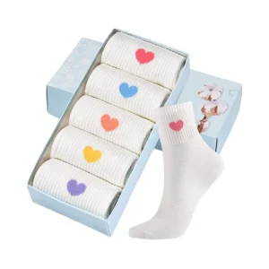 Corlap Women’s Anti Bacterial Knitted Cotton Crew Athletic Running Socks Ankle High Daily Gift Box Winter