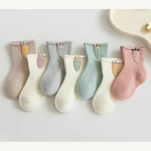 Cotton Baby Socks Short Crew Breathable Absorbent Soft Non Binding Infant Toddler Socks for Boys Girls