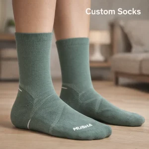 Cotton Crew Men’s Socks Breathable Quick Dry Knitted Casual Design Short Sleeve Body Bottom Cuff Autumn Season