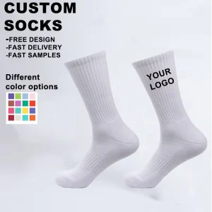 Cotton Embroidery High Quality Knitted Cushion Unisex Men Sports Custom Jacquard and Embroidery Logo Socks