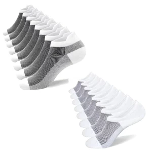 Cotton Low Cut Non Slip Bundle With Ankle Socks