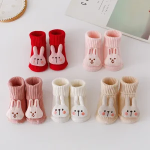 Cotton Newborn Baby Anti Slip Socks Children’s Non Slip Socks Solid Color Kids Girls Socks