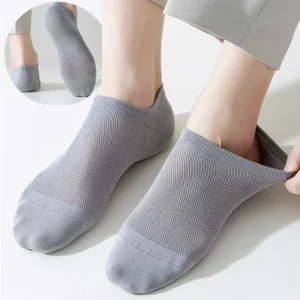 Cotton No Show Low Cut Socks Custom Logo Mesh Anti Slip Terry Invisible Socks Breathable for Summer