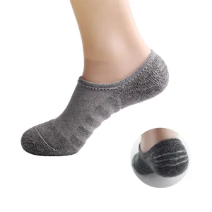 Cotton No Show Low Cut Socks Custom Logo Silica Gel Anti-Slip Terry Toe Socks Breathable and Invisible for Summer