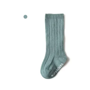 Cotton Plain Color Breathable Anti Slip Safety Knitted Children Socks Infant Socks