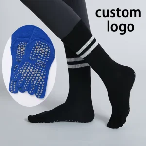 Cotton Solid Crew Personalized Pilates Socks Professional Grip Yoga Striped Standard Pilates Socks