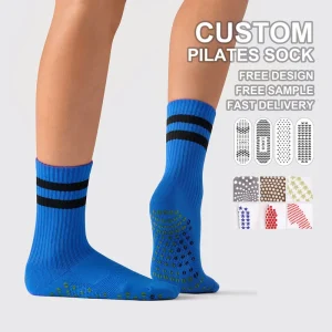 Cotton Sport Socks Anti Slip Grip Toeless Yoga Pilates Women Sock Designer Non slip Socks