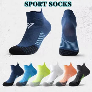 Cotton Sports Trendy Socks Non-slip Shock-absorbing Breathable Running Socks Training Track Field Marathon Socks